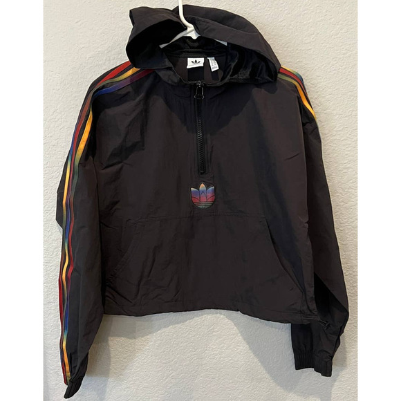 adidas Cropped Half-Zip Hoodie (US/M) - Picture 5 of 7